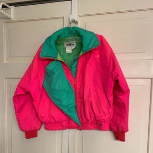 Obermeyer Size 8 Pink and Green Ski Jacket
